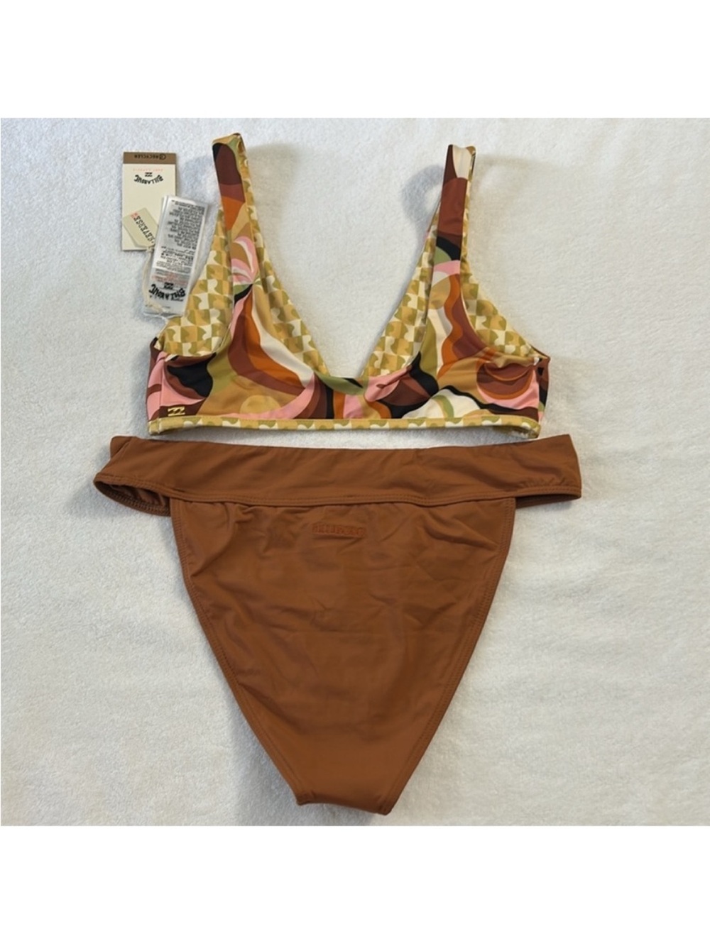 Billabong Large Bikini Return to Paradise Ava Tank AND Aruba golden brown NWT - Picture 9 of 13